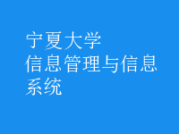 信息管理與信息系統